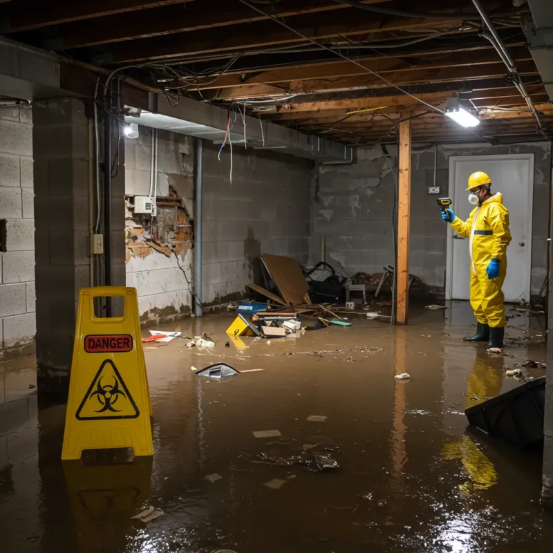 Flooded Basement Electrical Hazard in Park Layne, OH Property