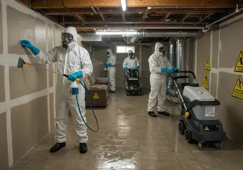 Basement Moisture Removal and Structural Drying process in Park Layne, OH